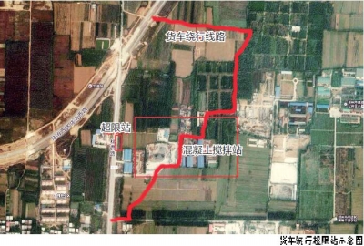 混凝土搅拌站车深夜借道路线