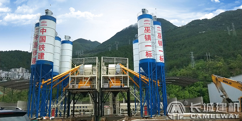 长城hzs180工程搅拌站助力中国铁建施工项目建设