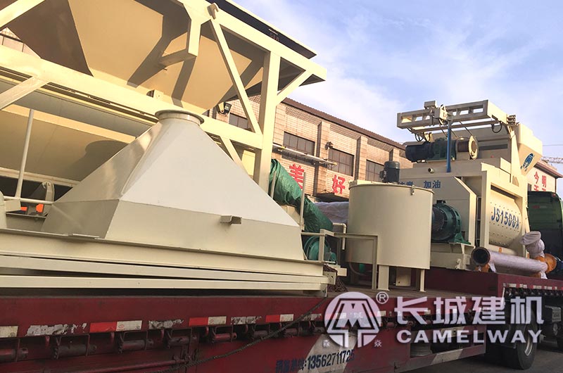 农村小型商混站发货现场 农村小型商混站发货现场